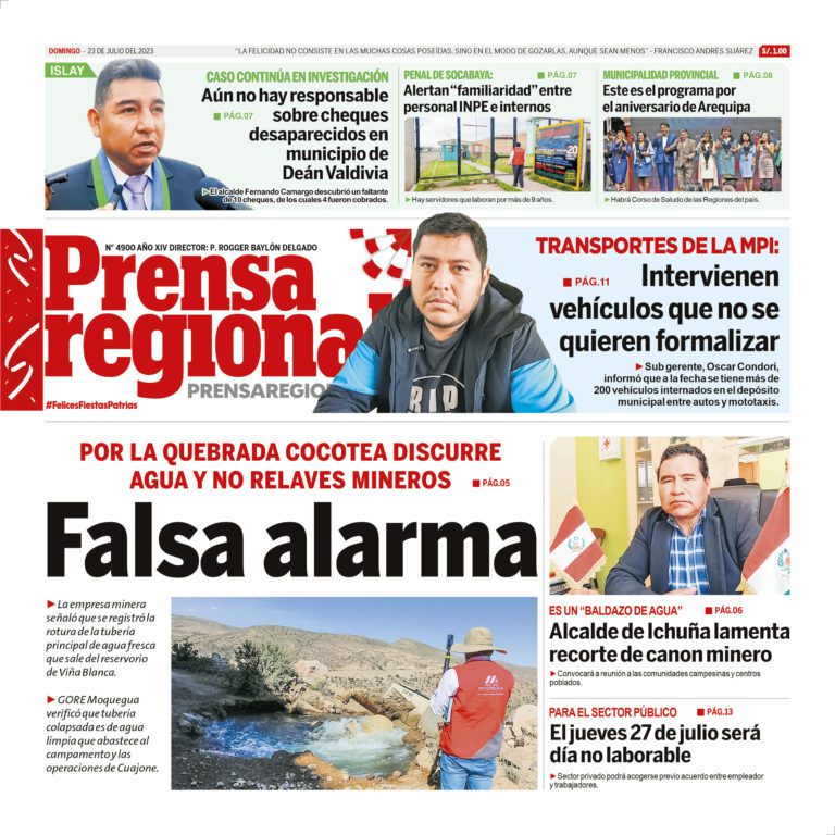 La Prensa Regional – Domingo 23 de julio de 2023
