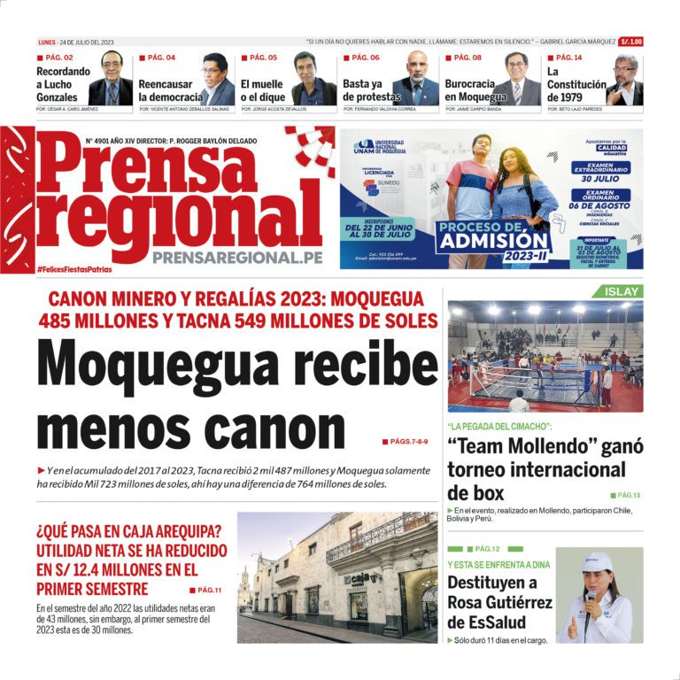La Prensa Regional – Lunes 24 de julio de 2023