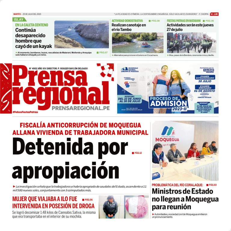 La Prensa Regional – Martes 25 de julio de 2023