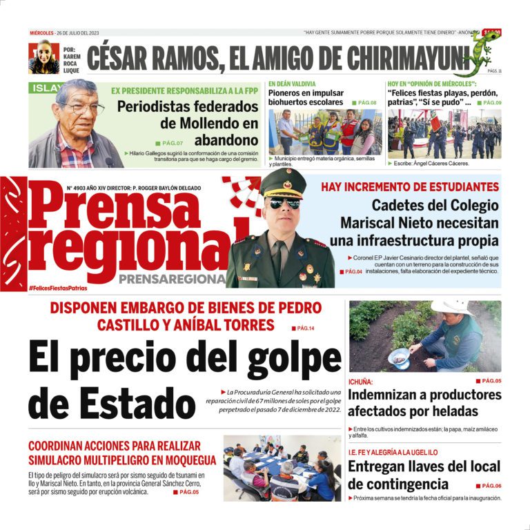 La Prensa Regional – Miércoles 26 de julio de 2023
