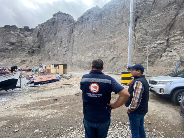 COER Arequipa inspecciona talud de ingreso a muelle privado en Matarani