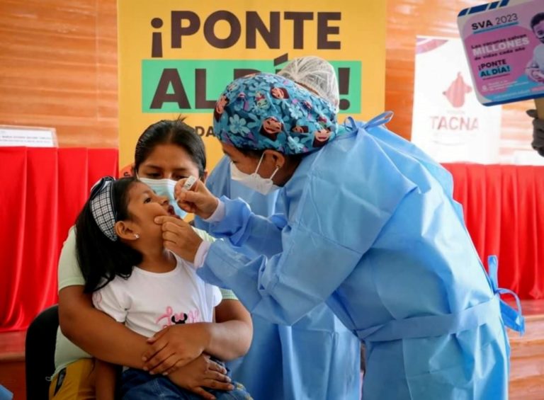 Tacna lanza vacunación contra la polio y sarampión a niños menores de 5 años