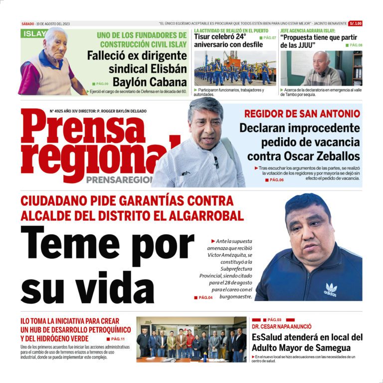 La Prensa Regional – Sábado 19 de agosto de 2023