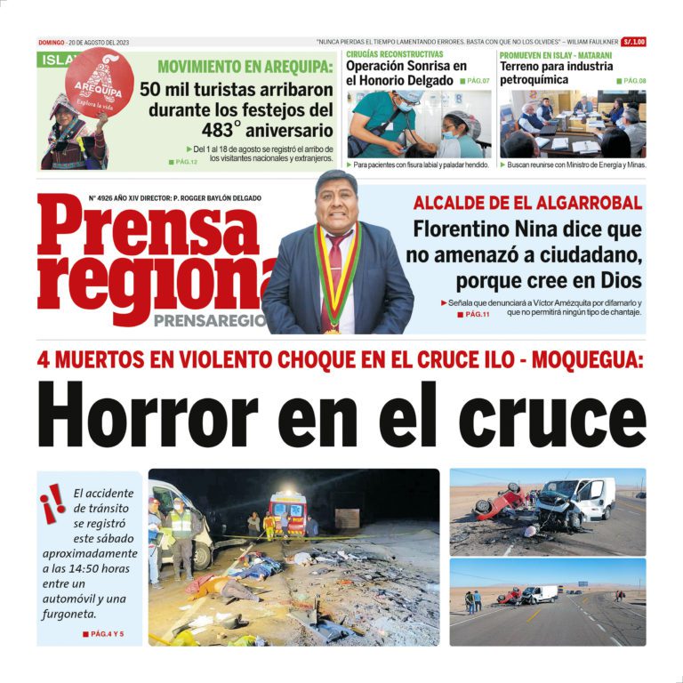 La Prensa Regional – Domingo 20 de agosto de 2023