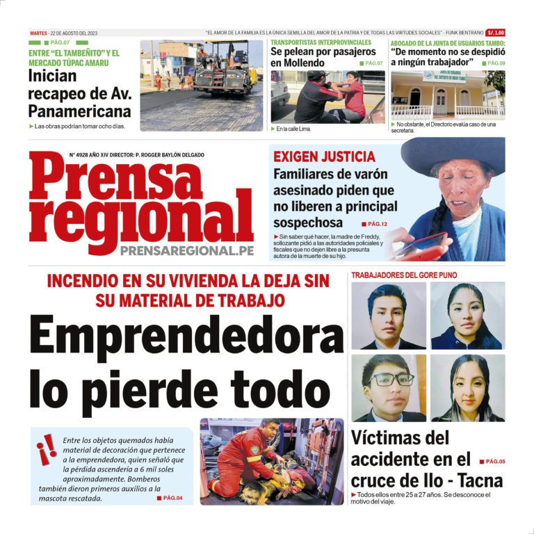 La Prensa Regional – Martes 22 de agosto de 2023