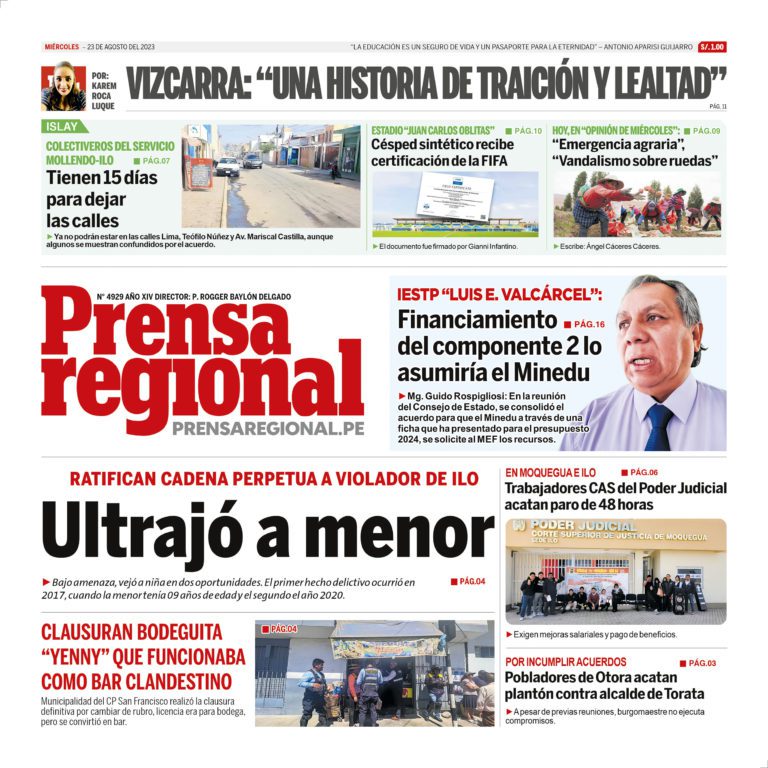La Prensa Regional – Miércoles 23 de agosto de 2023