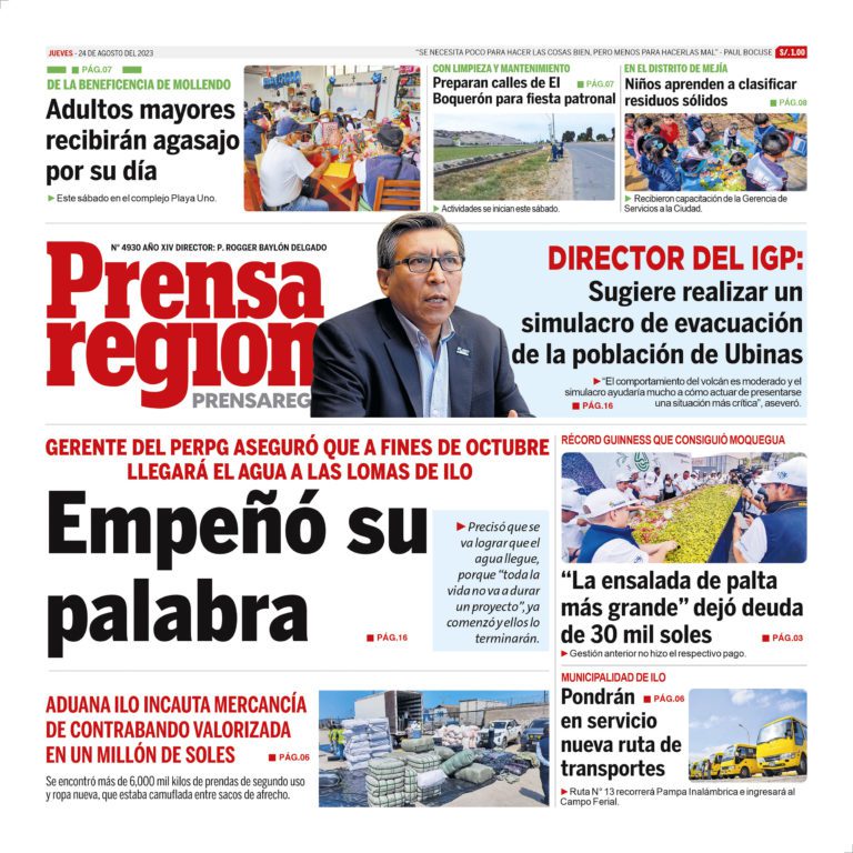 La Prensa Regional – Jueves 24 de agosto de 2023