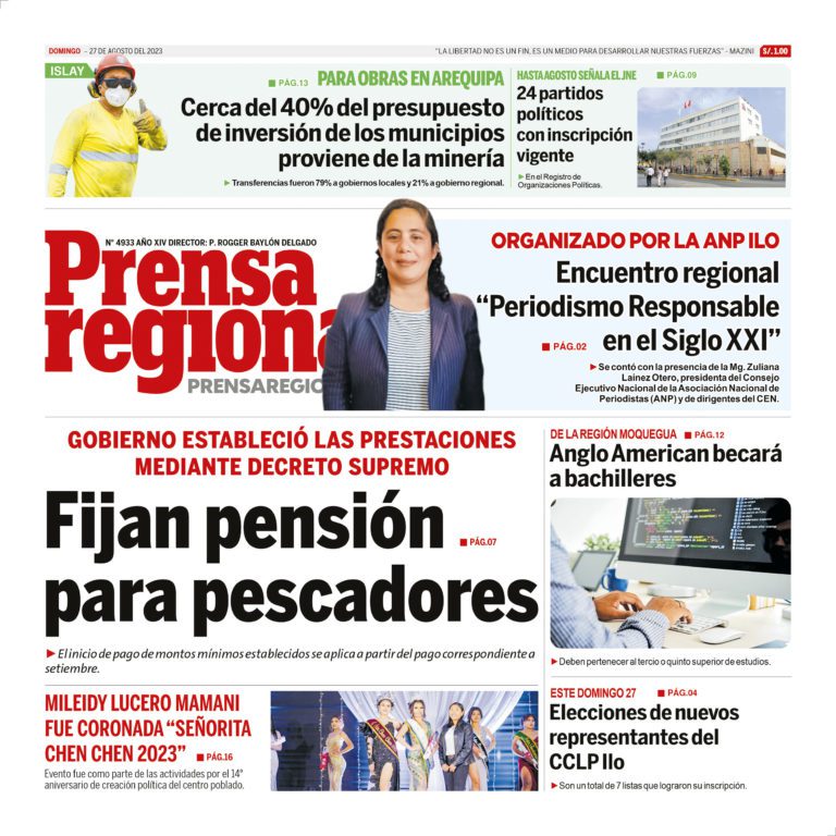 La Prensa Regional – Domingo 27 de agosto de 2023