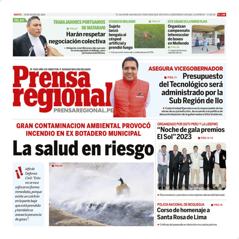 La Prensa Regional – Martes 29 de agosto de 2023