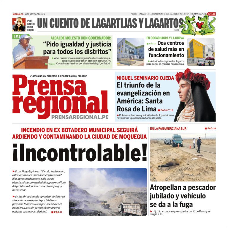La Prensa Regional – Miércoles 30 de agosto de 2023