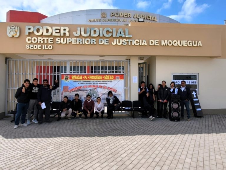 En Moquegua e Ilo trabajadores CAS del Poder Judicial acatan paro de 48 horas