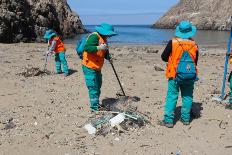 Recolectan residuos de caleta Centeno