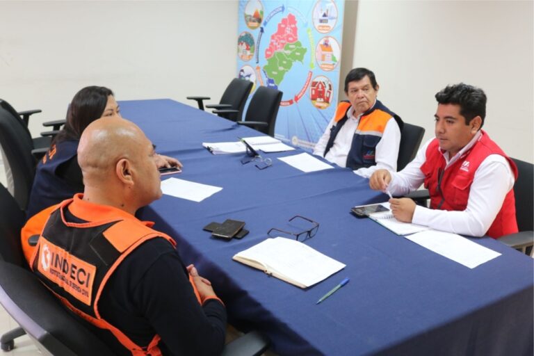 GORE Moquegua informó al Indeci sobre acciones en distritos con emergencia vigente