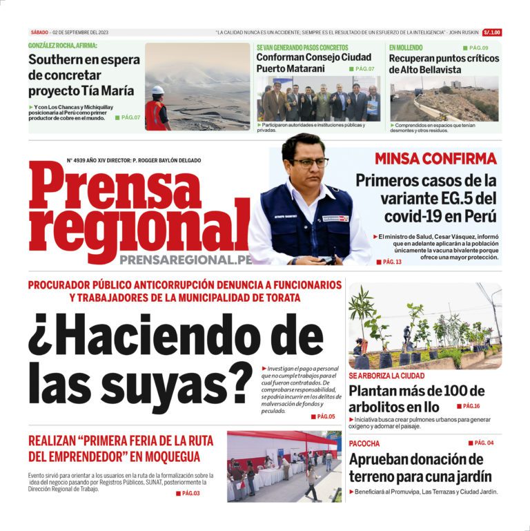 La Prensa Regional – Sábado 02 de setiembre de 2023