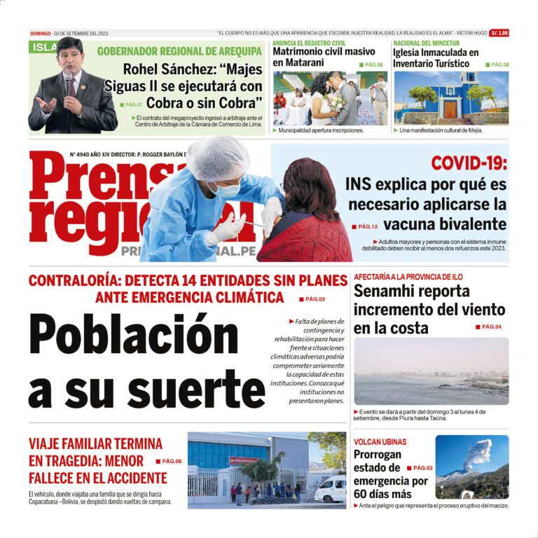 La Prensa Regional – Domingo 03 de setiembre de 2023