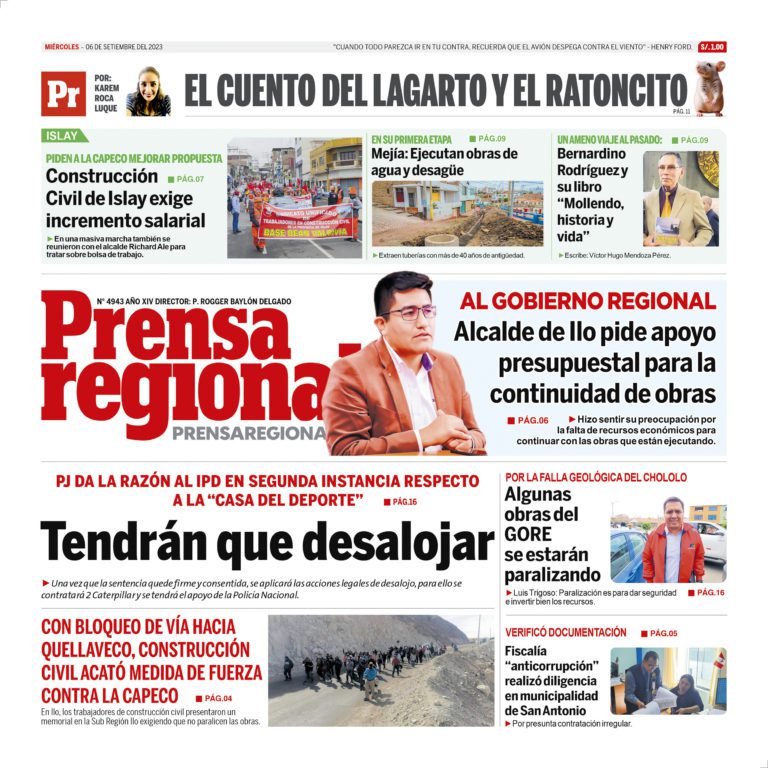 La Prensa Regional – Miércoles 06 de setiembre de 2023