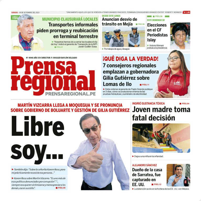 La Prensa Regional – Sábado 09 de setiembre de 2023