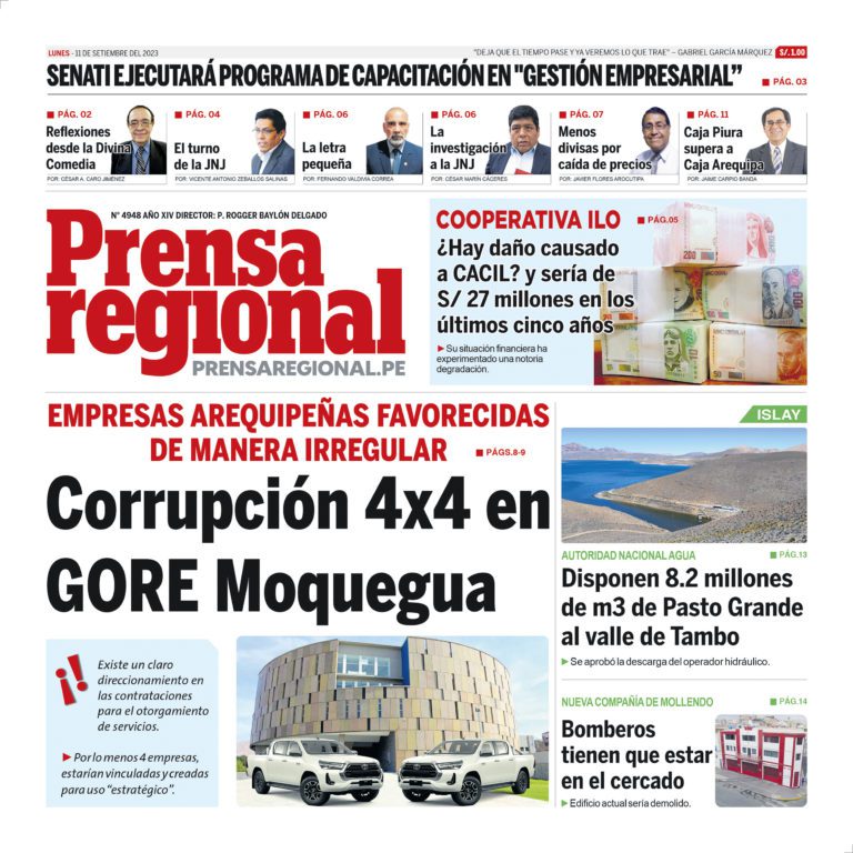 La Prensa Regional – Lunes 11 de setiembre de 2023