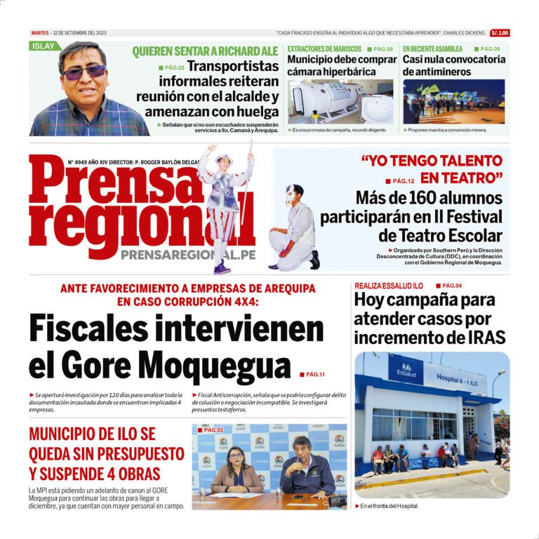 La Prensa Regional – Martes 12 de setiembre de 2023