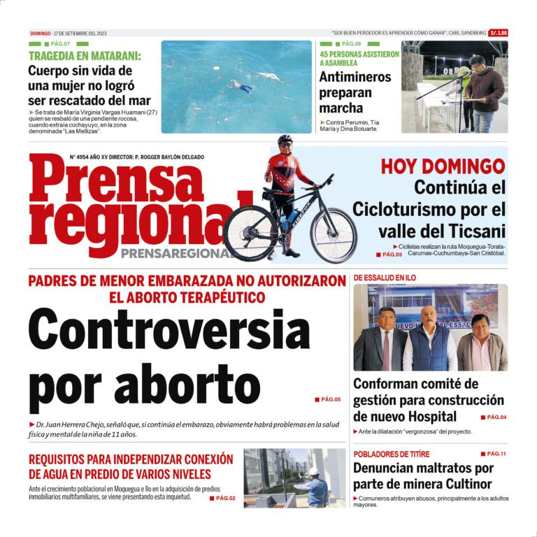 La Prensa Regional – Domingo 17 de setiembre de 2023