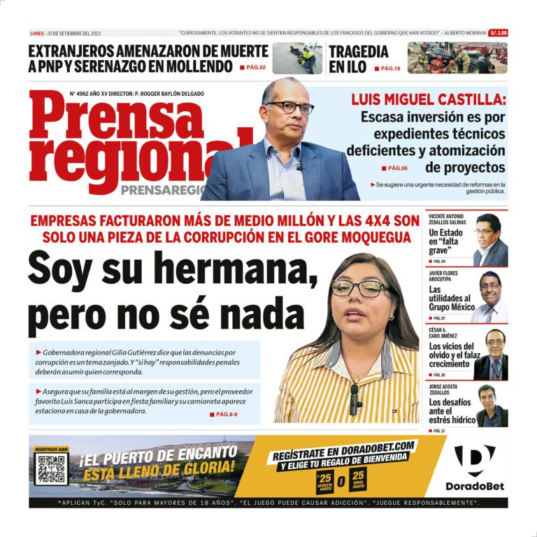 La Prensa Regional – Lunes 25 de setiembre de 2023