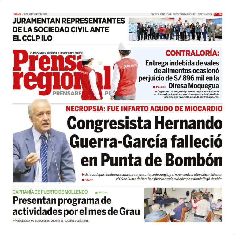 La Prensa Regional – Sábado 30 de setiembre de 2023