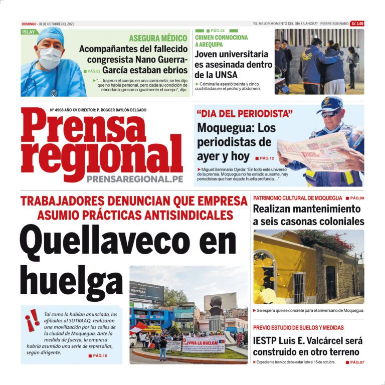 La Prensa Regional – Domingo 01 de octubre de 2023
