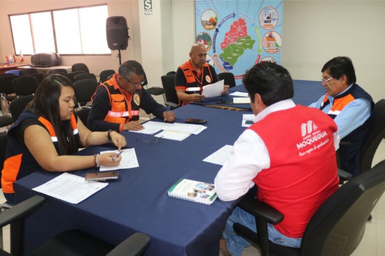 COER Moquegua informó al Indeci sobre acciones cumplidas en distritos inmersos en emergencias vigentes