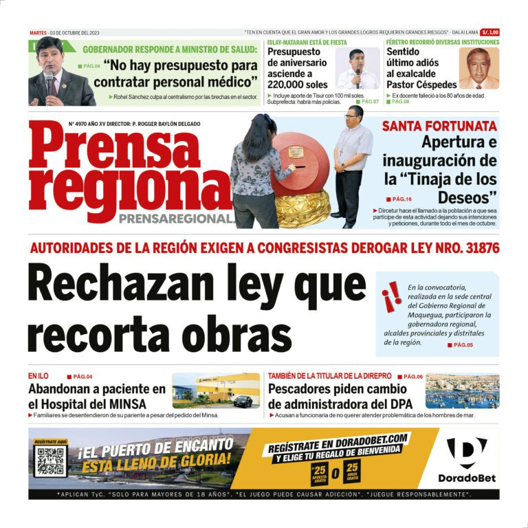 La Prensa Regional – Martes 03 de octubre de 2023