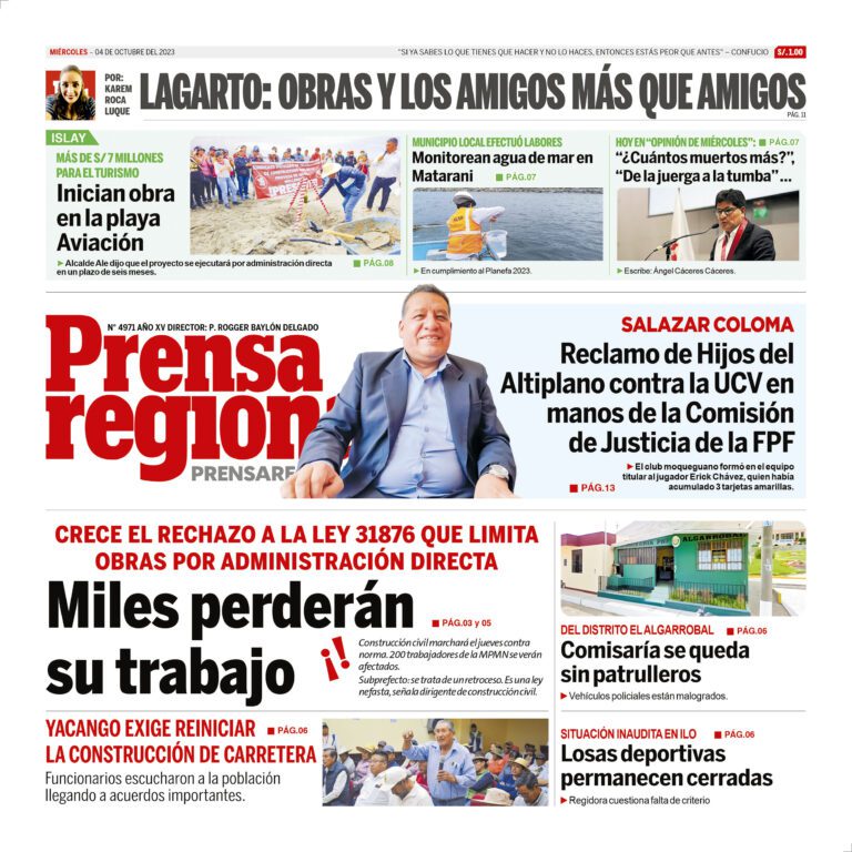 La Prensa Regional – Miércoles 04 de octubre de 2023