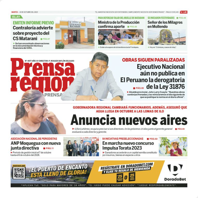 La Prensa Regional – Martes 10 de octubre de 2023