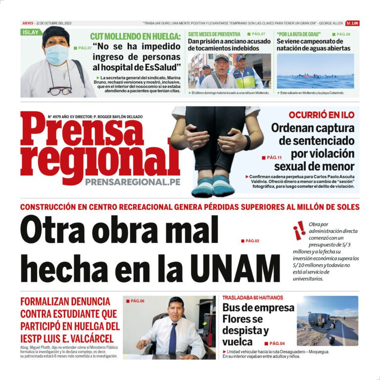 La Prensa Regional – Jueves 12 de octubre de 2023