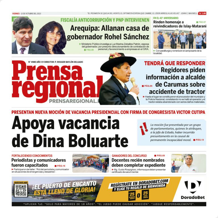 La Prensa Regional – Viernes 13 de octubre de 2023