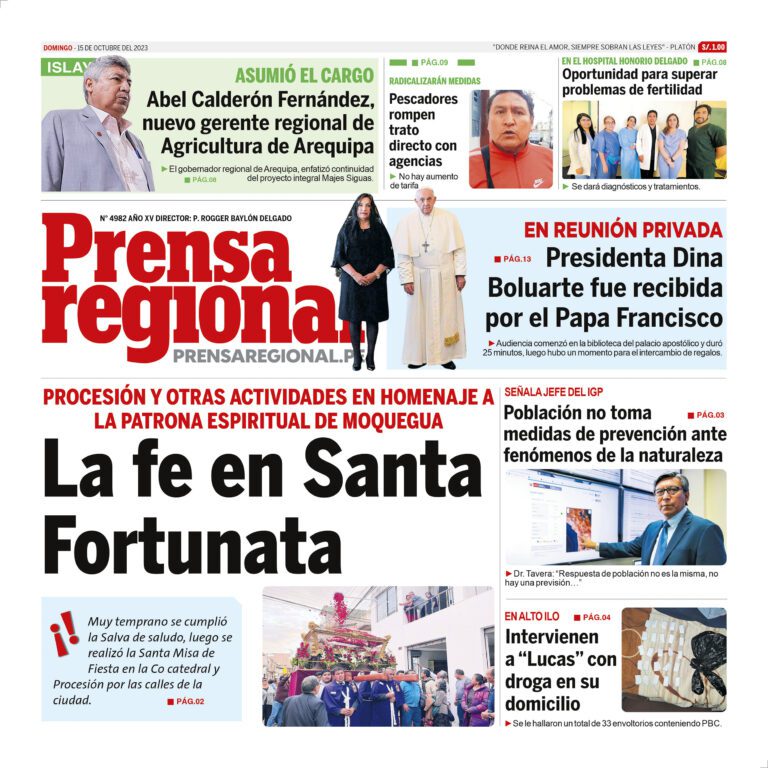 La Prensa Regional – Domingo 15 de octubre de 2023