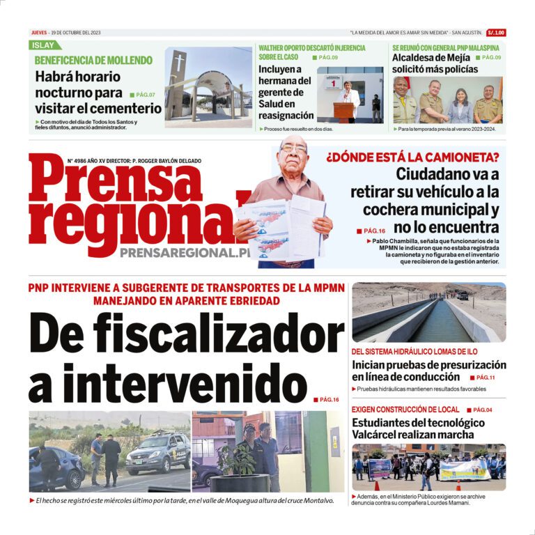 La Prensa Regional – Jueves 19 de octubre de 2023