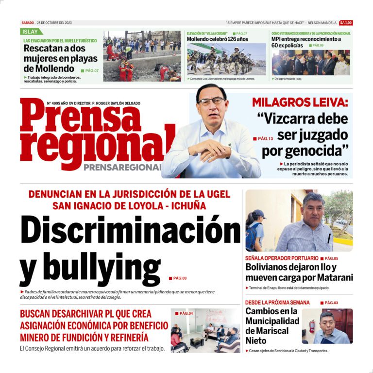 La Prensa Regional – Sábado 28 de octubre de 2023