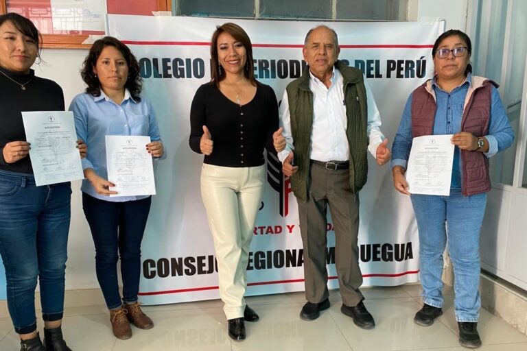 Pamela Blas, es la nueva decana del Colegio de Periodistas Moquegua