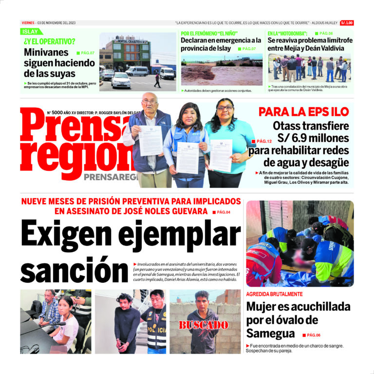 La Prensa Regional – Viernes 03 de noviembre de 2023