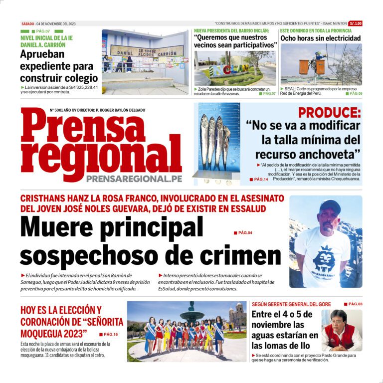 La Prensa Regional – Sábado 04 de noviembre de 2023
