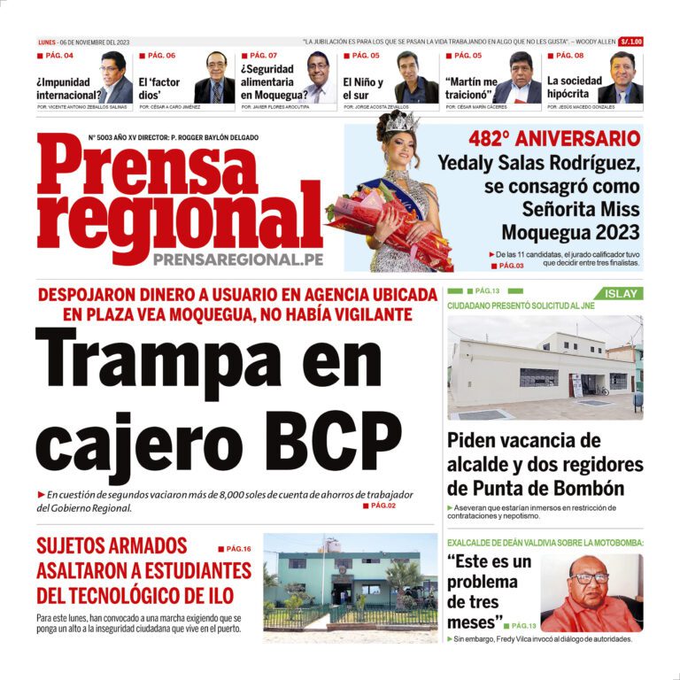 La Prensa Regional – Lunes 06 de noviembre de 2023