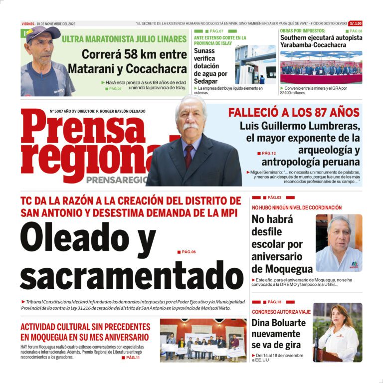 La Prensa Regional – Viernes 10 de noviembre de 2023