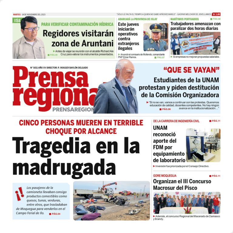 La Prensa Regional – Martes 14 de noviembre de 2023