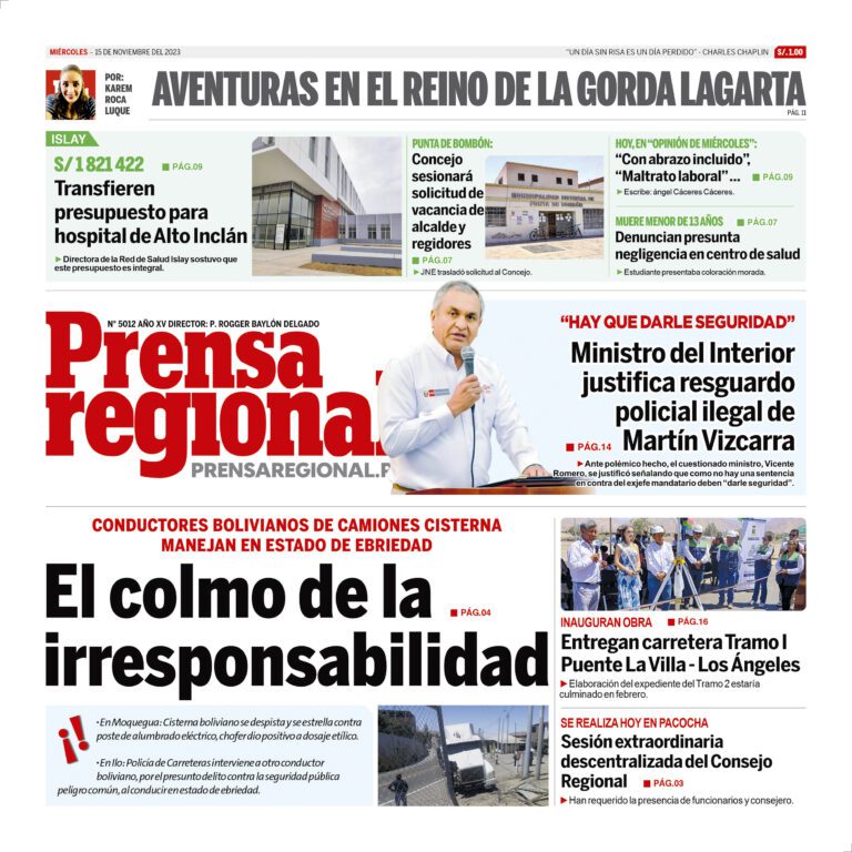 La Prensa Regional – Miércoles 15 de noviembre de 2023