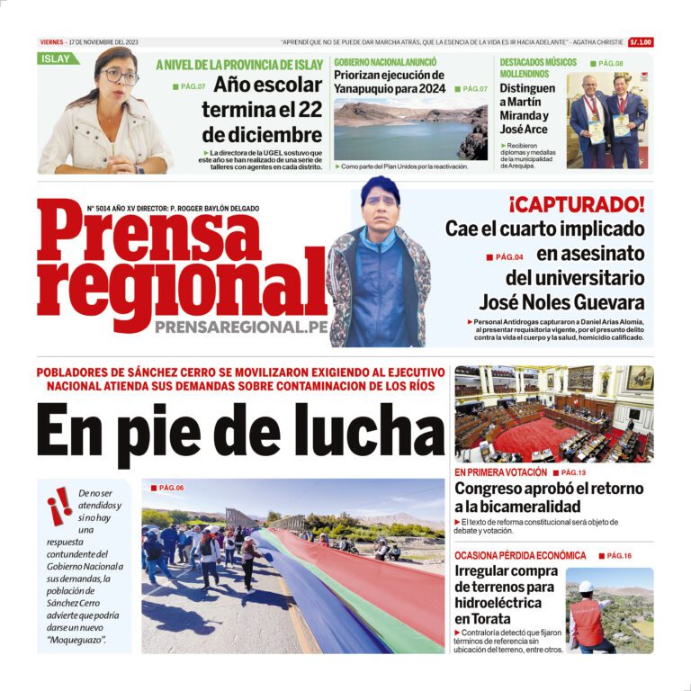 La Prensa Regional – Viernes 17 de noviembre de 2023