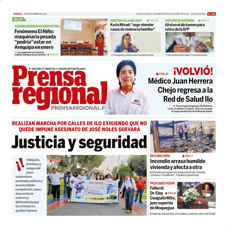 La Prensa Regional – Domingo 19 de noviembre de 2023