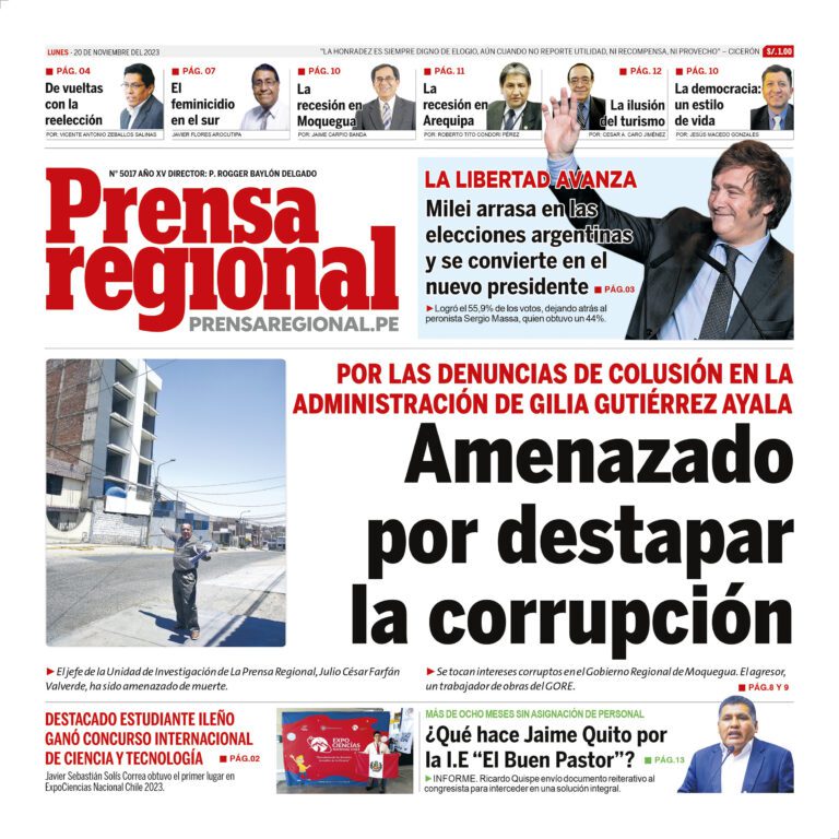 La Prensa Regional – Lunes 20 de noviembre de 2023