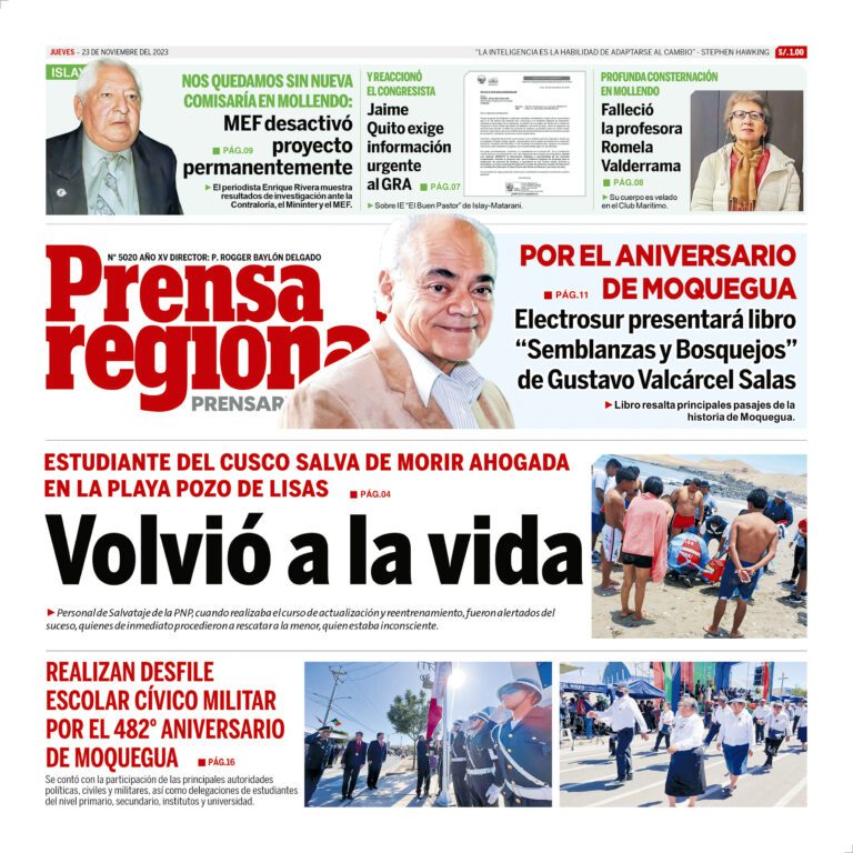 La Prensa Regional – Jueves 23 de noviembre de 2023