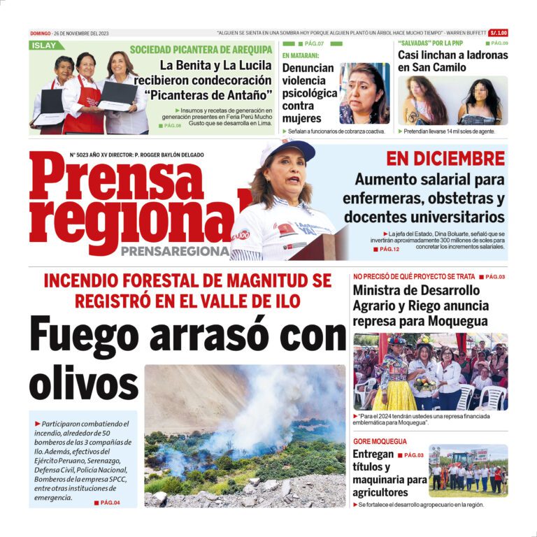 La Prensa Regional – Domingo 26 de noviembre de 2023