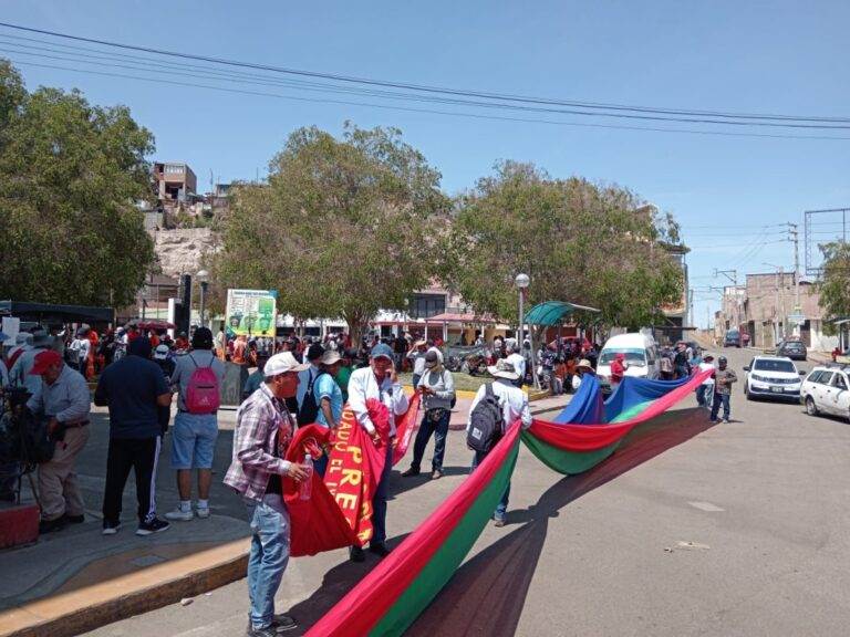 Trabajadores de construcción civil realizaron marcha contra la inseguridad ciudadana