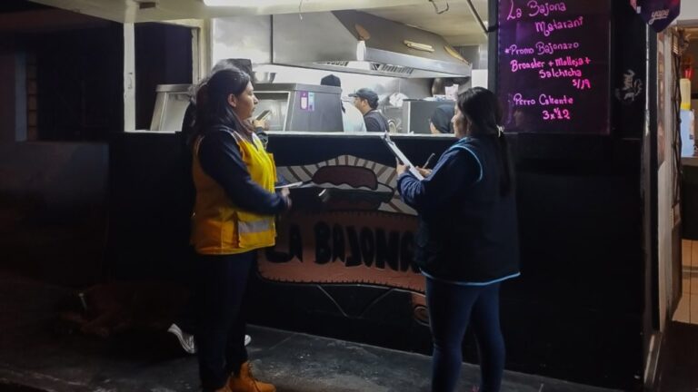 Operativo en locales de comida rápida en Matarani